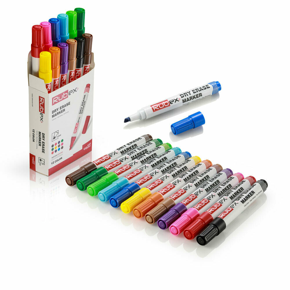 Dry Erase Markers Assorted Colors, Low Odor, Chisel Tip, Long Lasting –  rubexusa