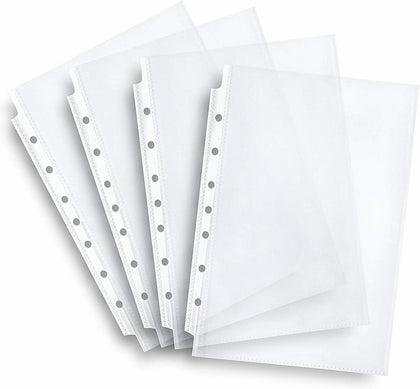 100 Mini Heavyweight Sheet Protectors, Top Loading, 7-Hole 5.5 x 8.5 Inch