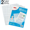 50 Sheet Protectors, Holds 8.5 x 11 inch Sheets