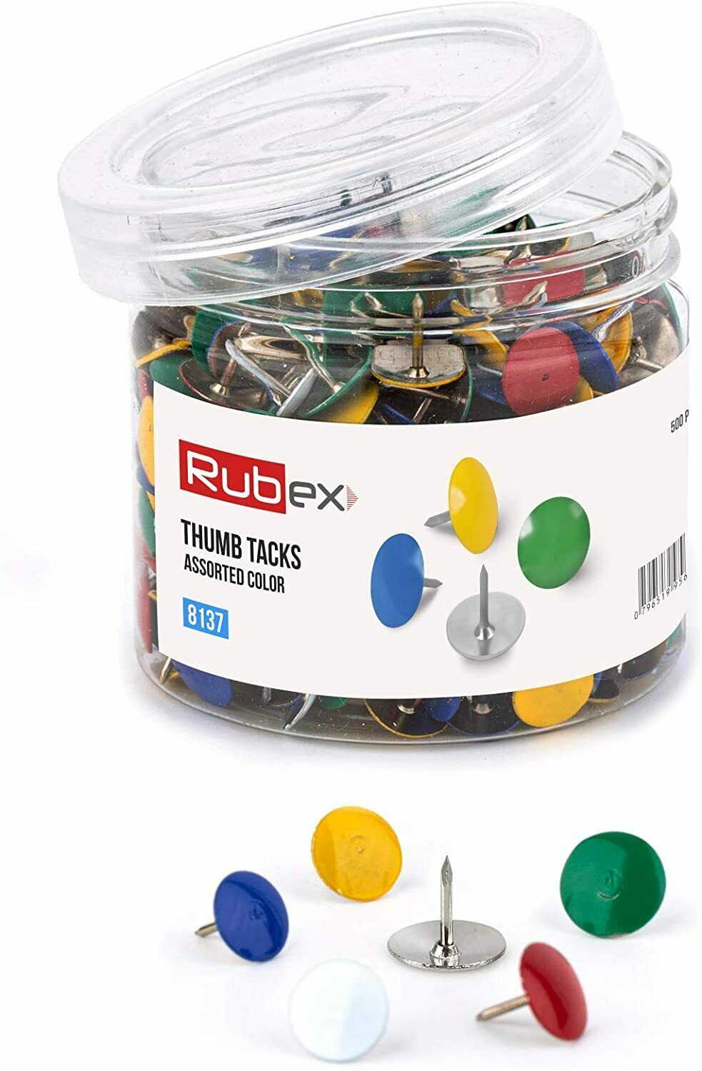 Push Pin,100 PCS Drawing Pins Plastic Thumb Tacks Clear Push Pins Map Pin  for Bulletin Board Pinboard (Colorful) Colorful