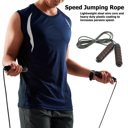Jump Rope Tangle-Free Speed Jumping Rope Cable with Ball Bearings - for Best Gym
