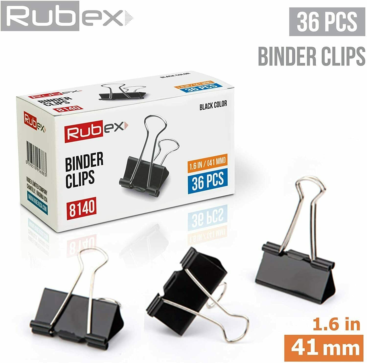Rubex Binder Clips Black Large Binder Clips Jumbo Binder Clips 1.6 Inc –  rubexusa