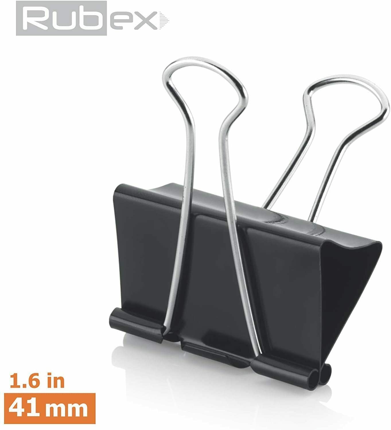 Rubex Binder Clips Black Large Binder Clips Jumbo Binder Clips 1.6 Inc –  rubexusa