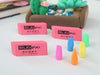 Pink Bulk Erasers for School, and Office Pack of 36 Pink Erasers +36 Pencil Top